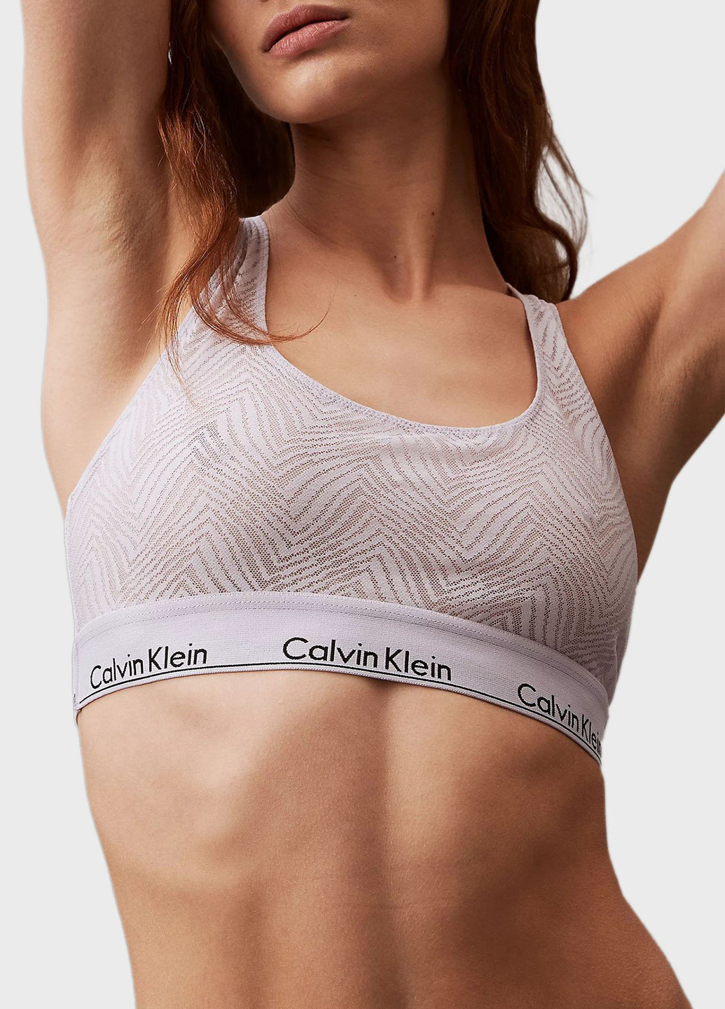 Сиреневый топ бюстгальтер Calvin Klein без косточек полиамид