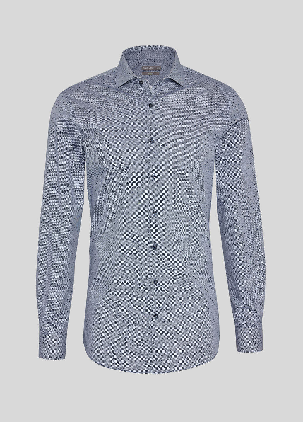 Серо-синяя кэжуал, классическая рубашка в горошек C&A