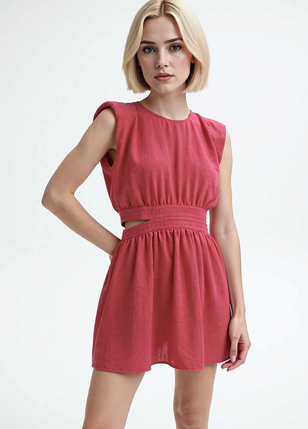 Рожева кежуал сукня кльош Reserved однотонна