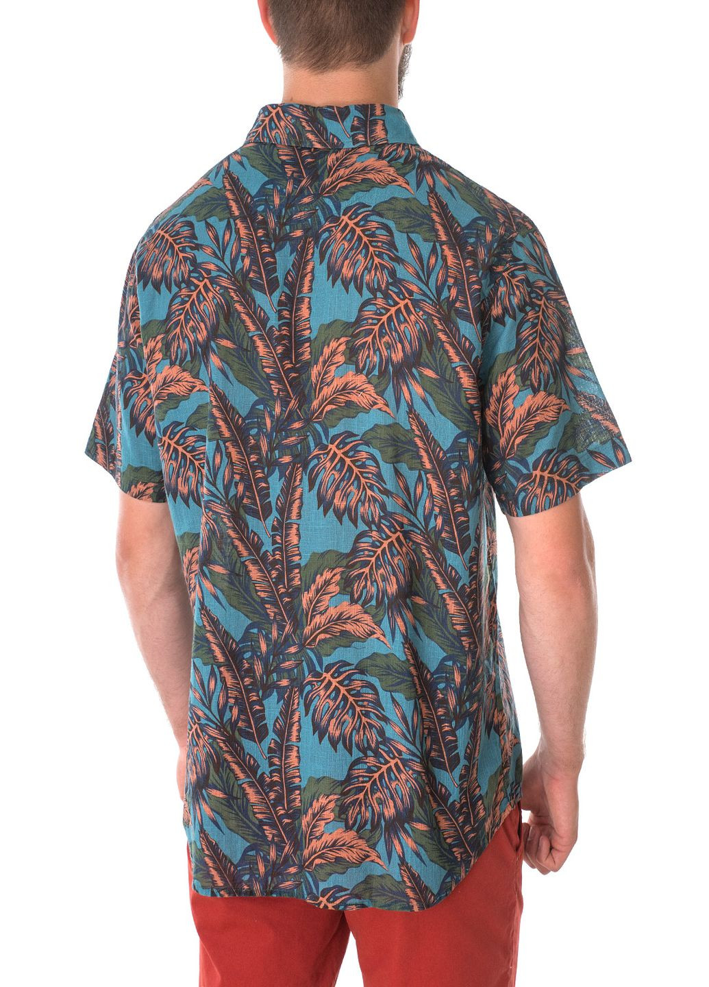 Синяя рубашка с цветами E-Bound