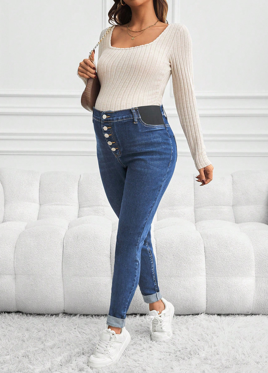 Джинси для вагітних SHEIN - (347077338)