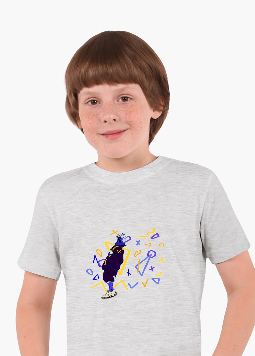 Світло-сіра демісезонна футболка дитяча ліга легенд (league of legends) (9224-1229) MobiPrint