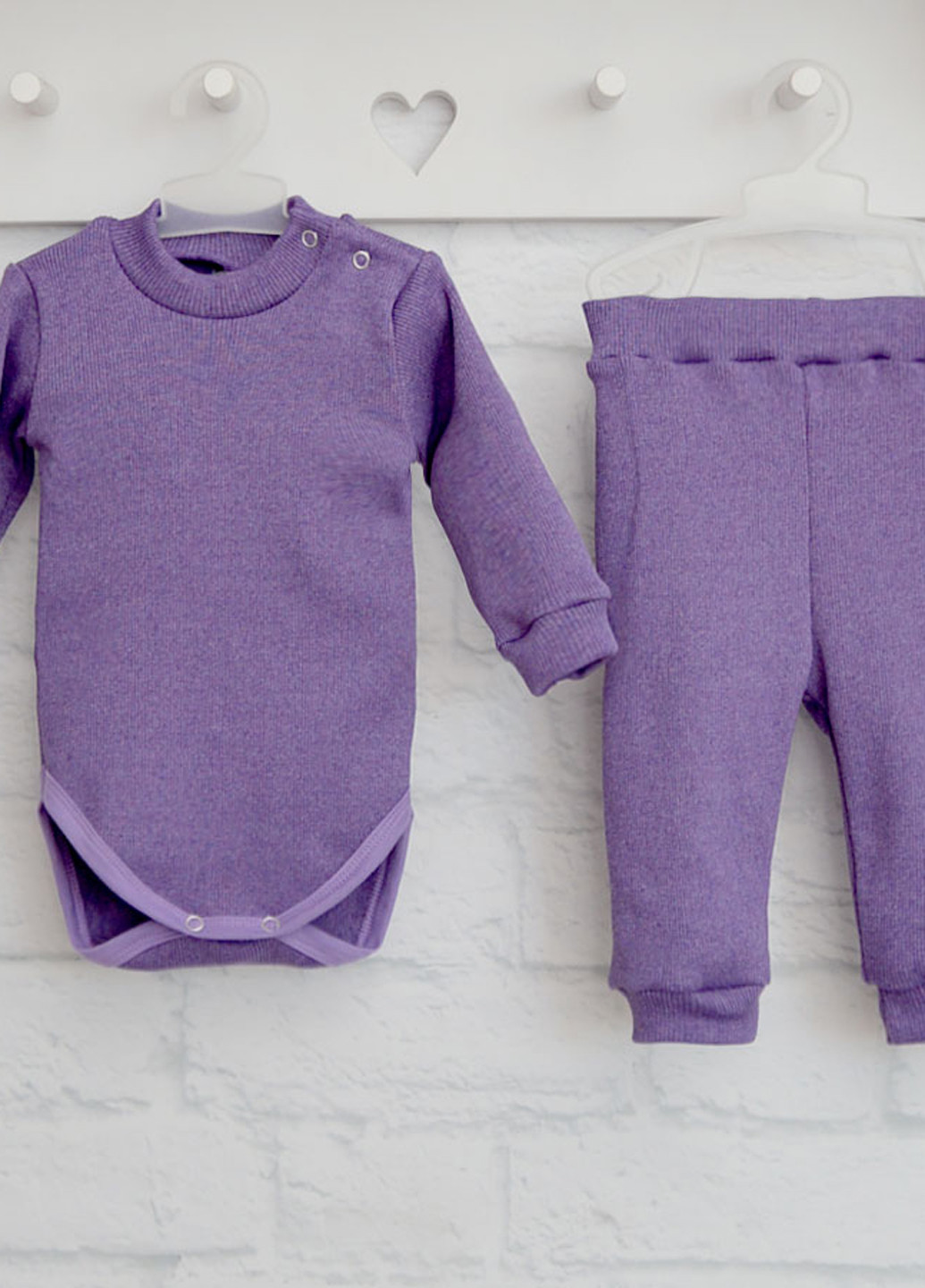 Фиолетовый демисезонный комплект (боди, брюки) Blanka