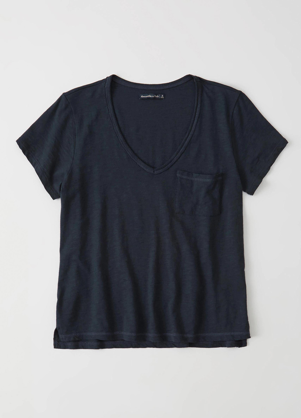 Темно-синя літня футболка Abercrombie & Fitch