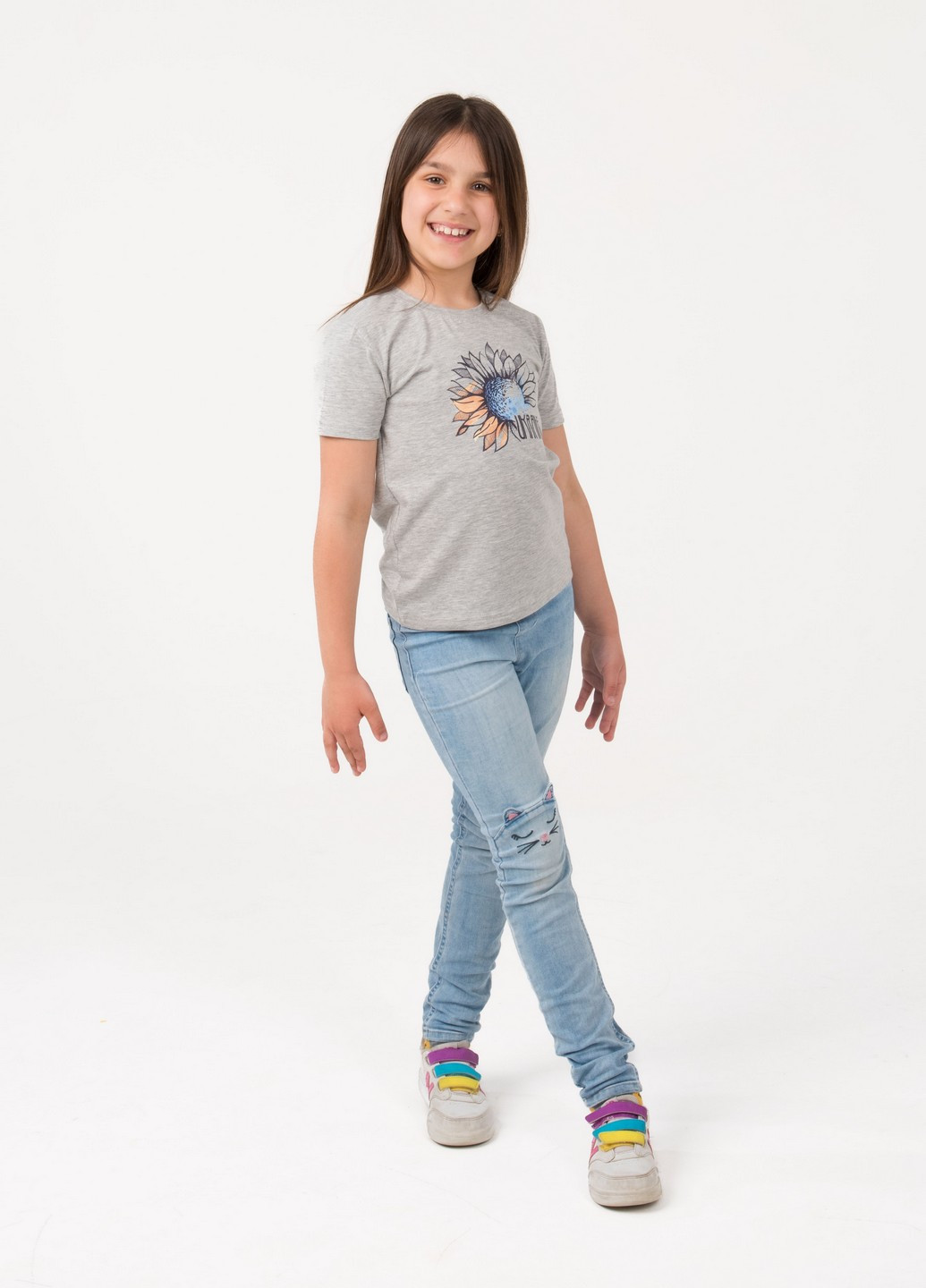 Сіра демісезонна футболка дитяча Наталюкс 41-5306
