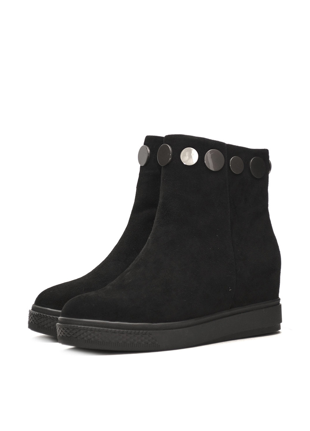 Осенние ботинки Deenoor с металлическими вставками из натуральной замши