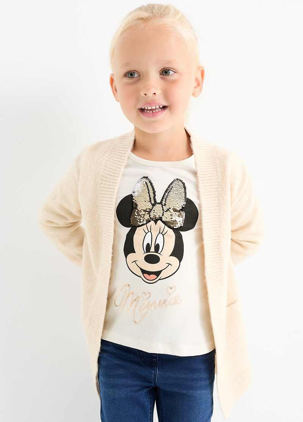 Светло-бежевый демисезонный кардиган C&A