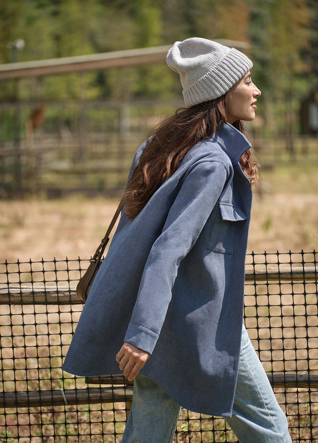 Темно-сіра демісезонна куртка куртка-піджак SHEIN