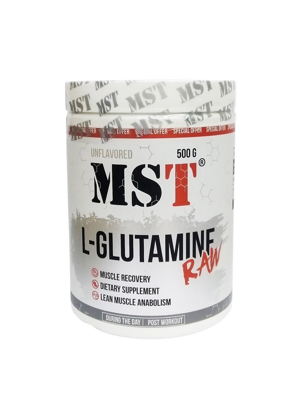 Глютамин L-Glutamine Raw (500 г) мст без вкуса MST (255362671)