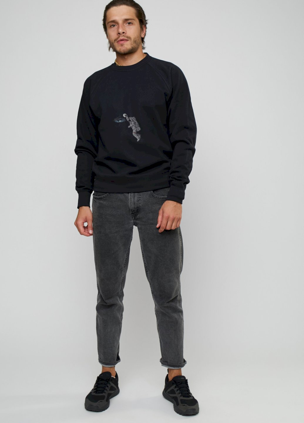 Черный свитшот мужской YAPPI (198688828)