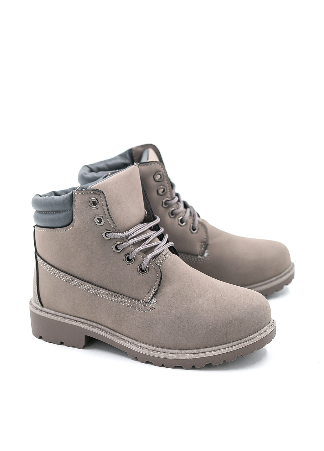 Зимние ботинки тимберленды No Brand без декора из искусственной кожи