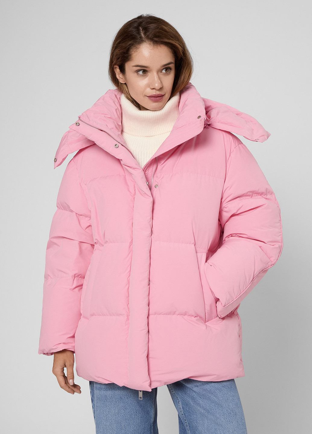 Розовый зимний Пуховик PRPY