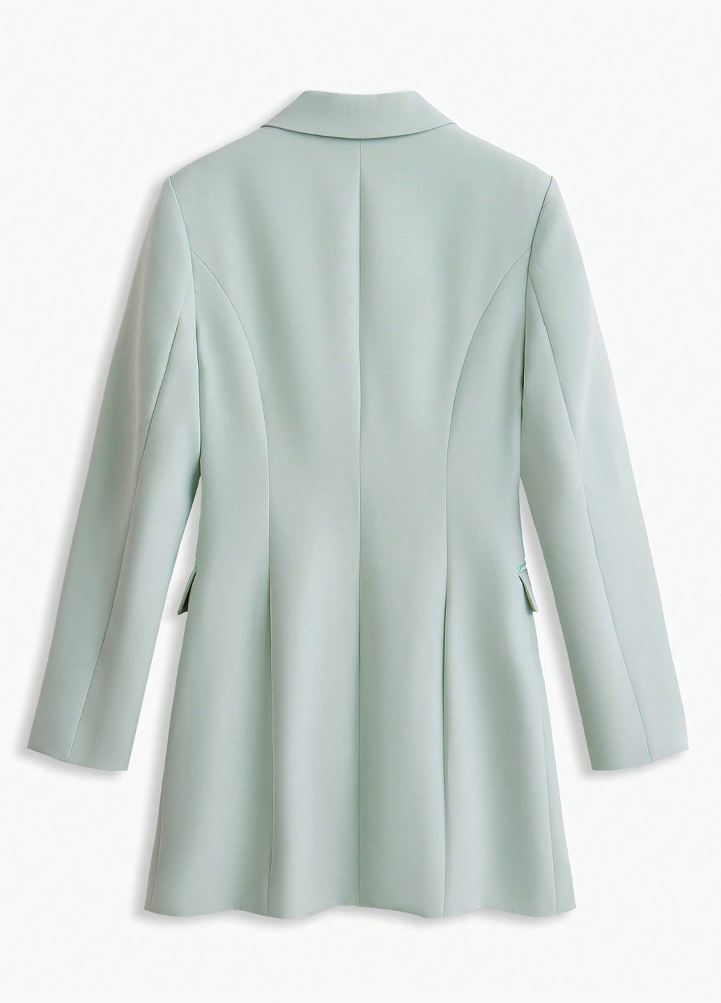 Мятное кэжуал платье платье-жакет SHEIN однотонное