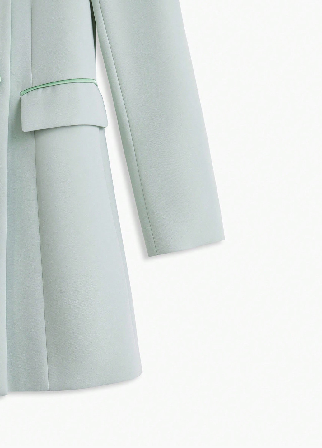 Мятное кэжуал платье платье-жакет SHEIN однотонное