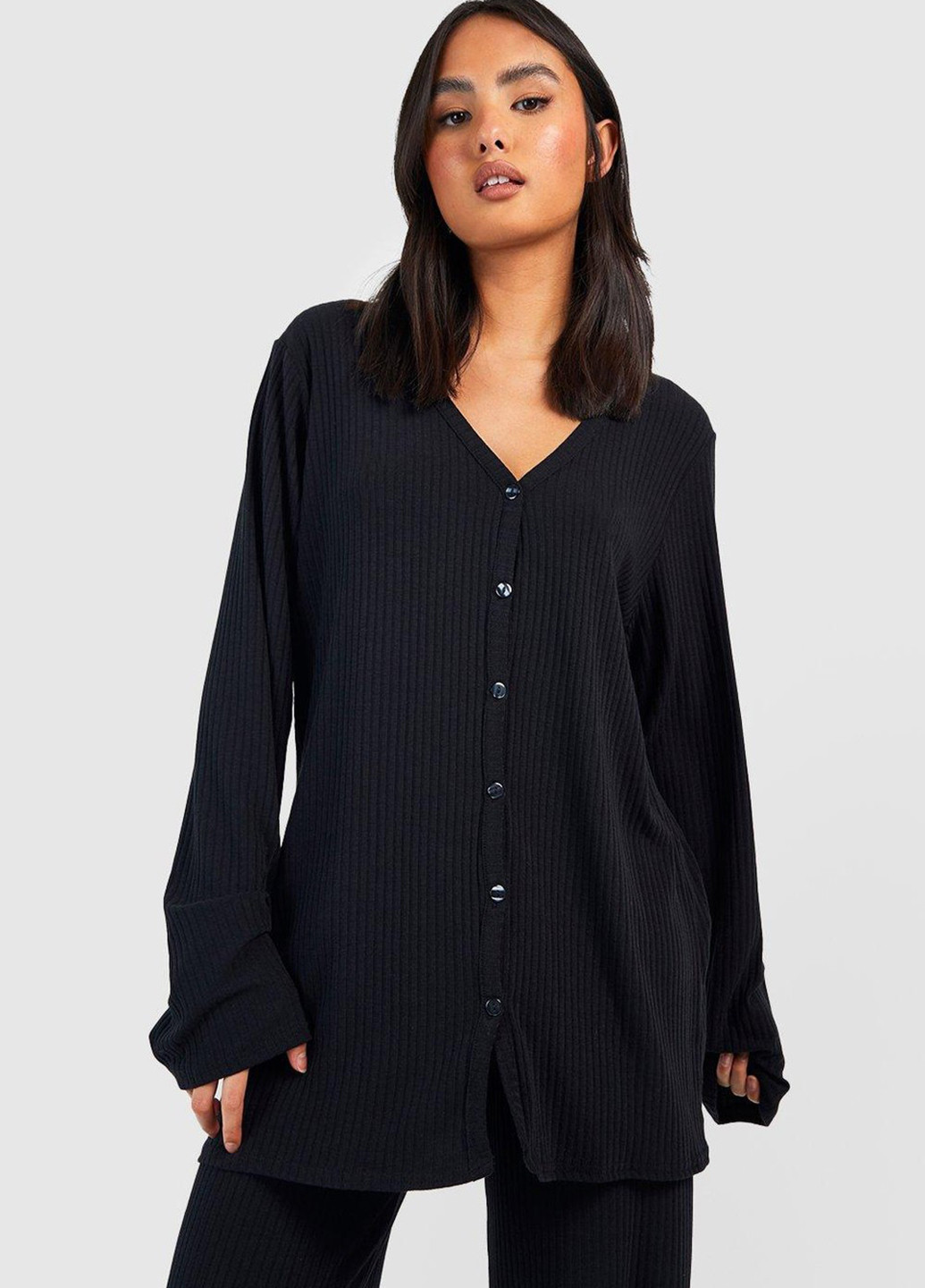 Черный демисезонный кардиган Boohoo