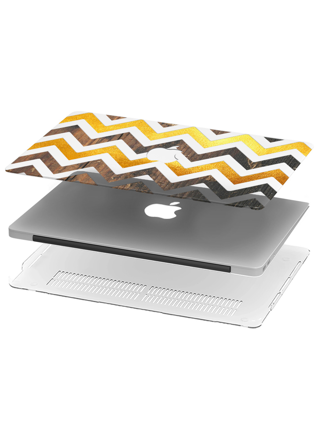 Чехол пластиковый для Apple MacBook Pro 13 A2289 / A2251 / A2338 Деревянные линии (Wood Lines) (9772-1917) MobiPrint (218527857)