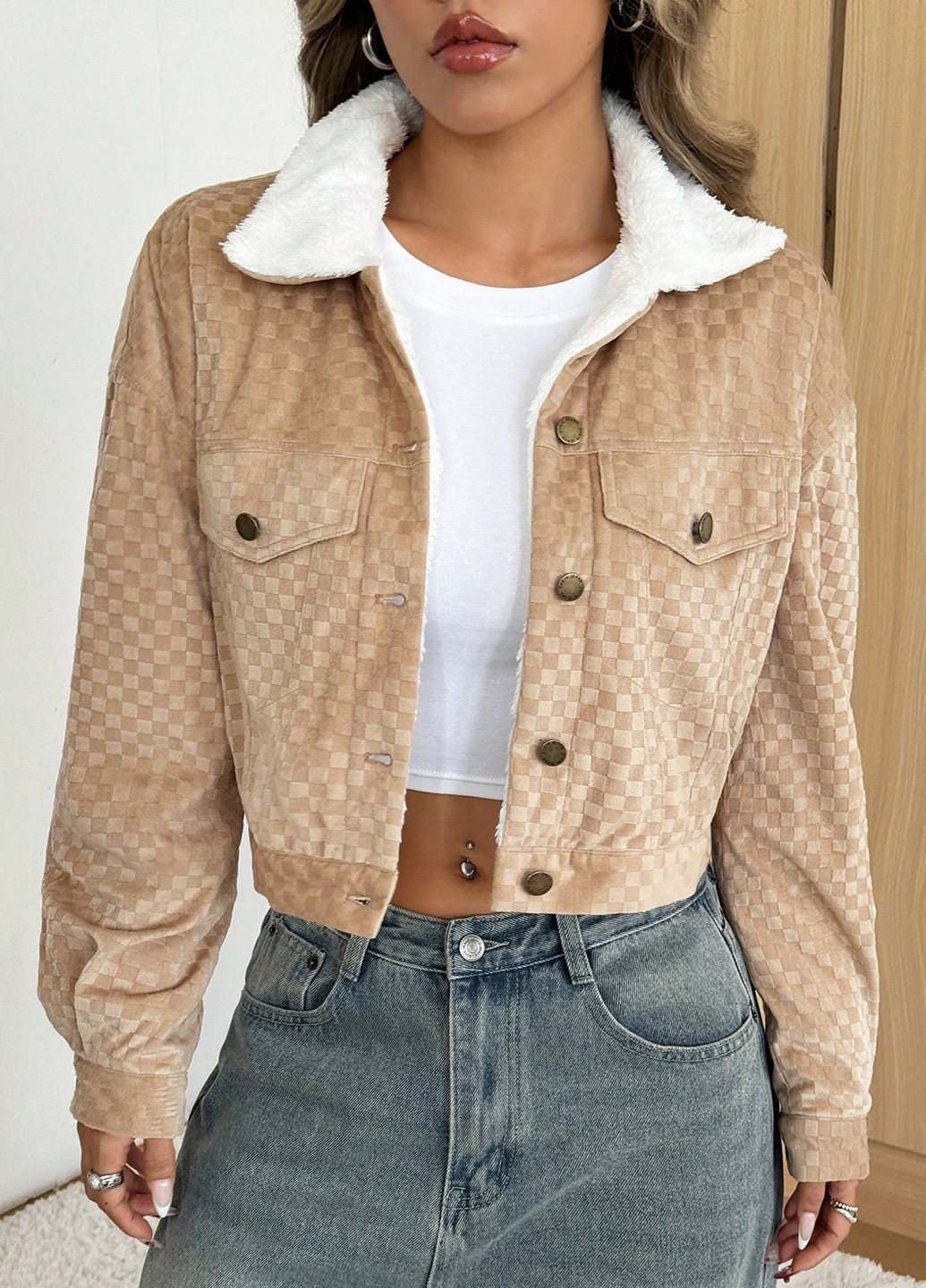 Куртка-рубашка SHEIN (342063872)