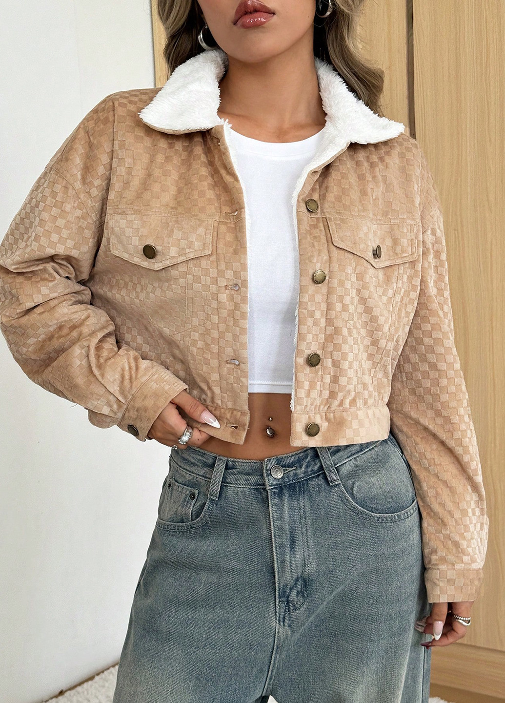 Куртка-рубашка SHEIN (342063872)