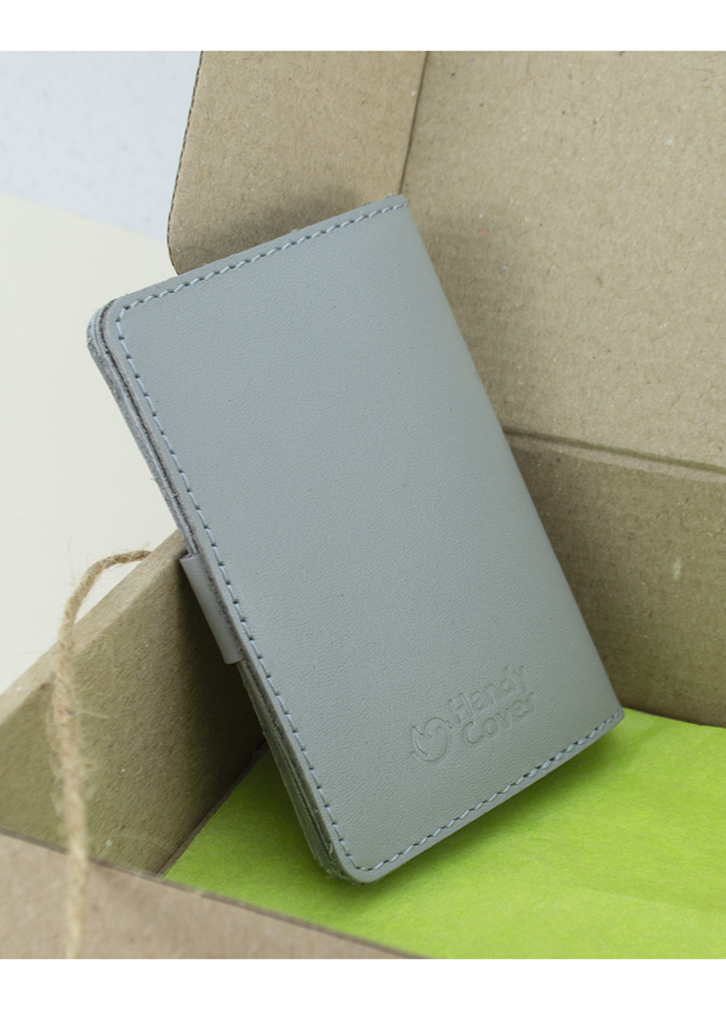 Подарочный жіночий набор №60: обложка документы + обложка на паспорт (серый) HandyCover (250090819)