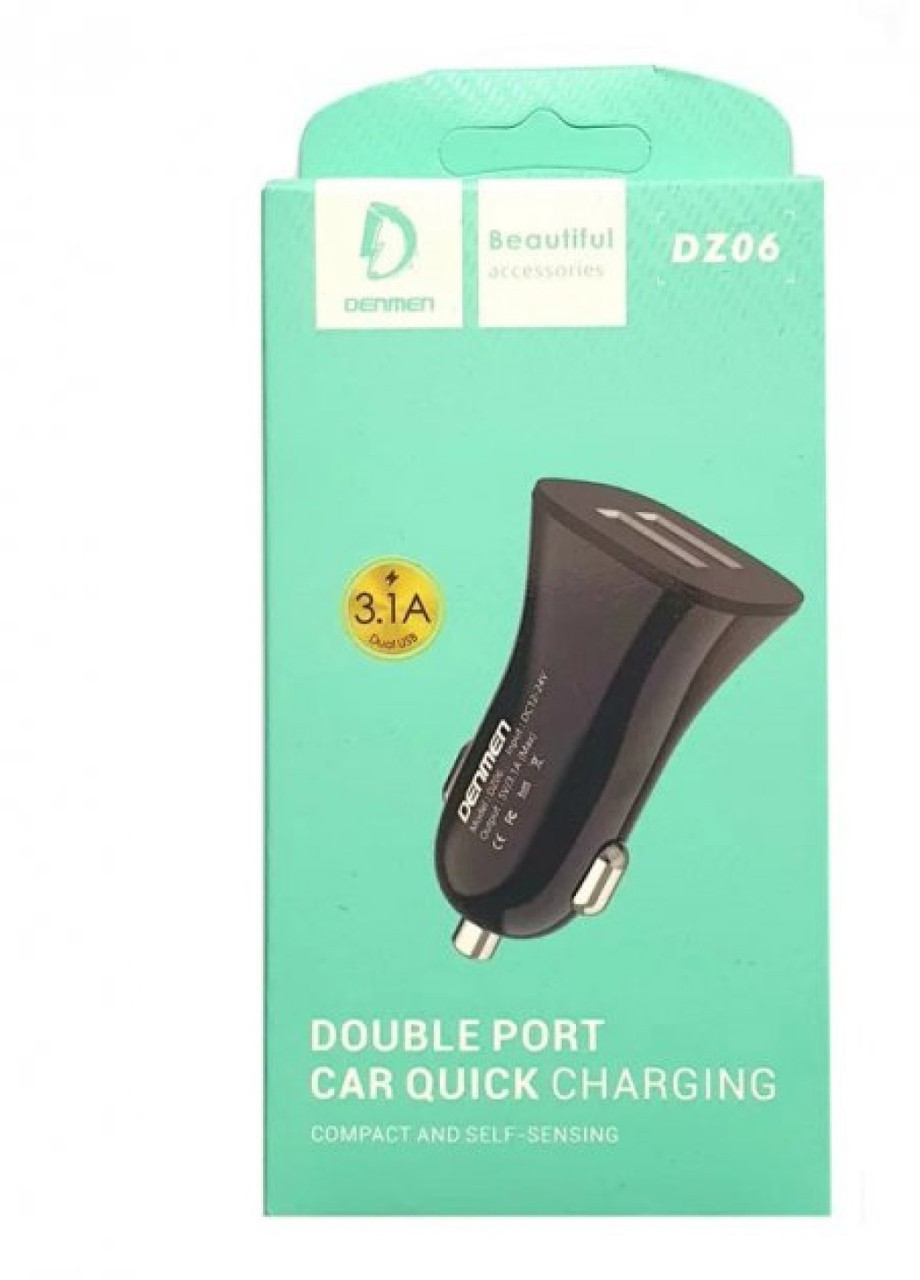 Автомобильное зарядное устройство Denmen DZ06 USB QC 3.0 18W Черный No Brand - (255916038)