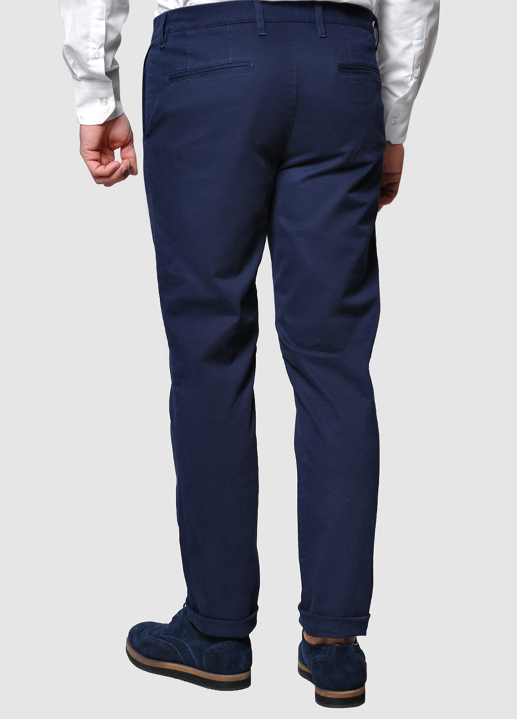 Темно-синие кэжуал демисезонные прямые брюки Arber