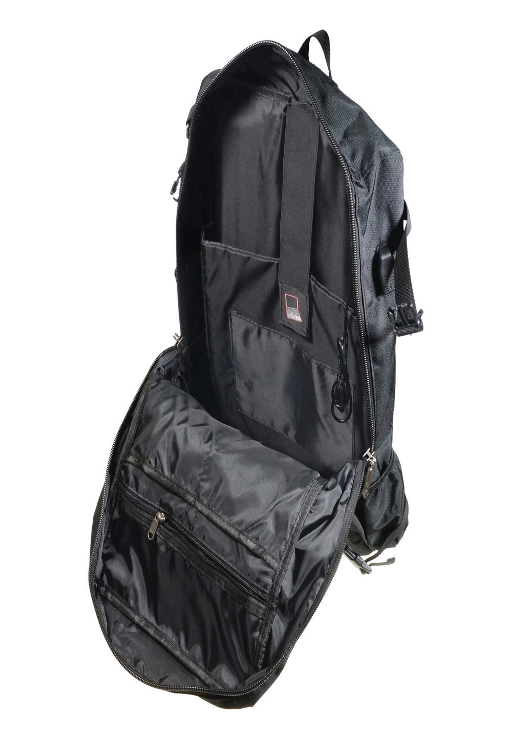 Дорожный туристический рюкзак сумка с длинной ручкой и навесным кодовым замком с чехлом от дождя 32х17х54 см (41596-Т) Черный Francesco Marconi (236006164)