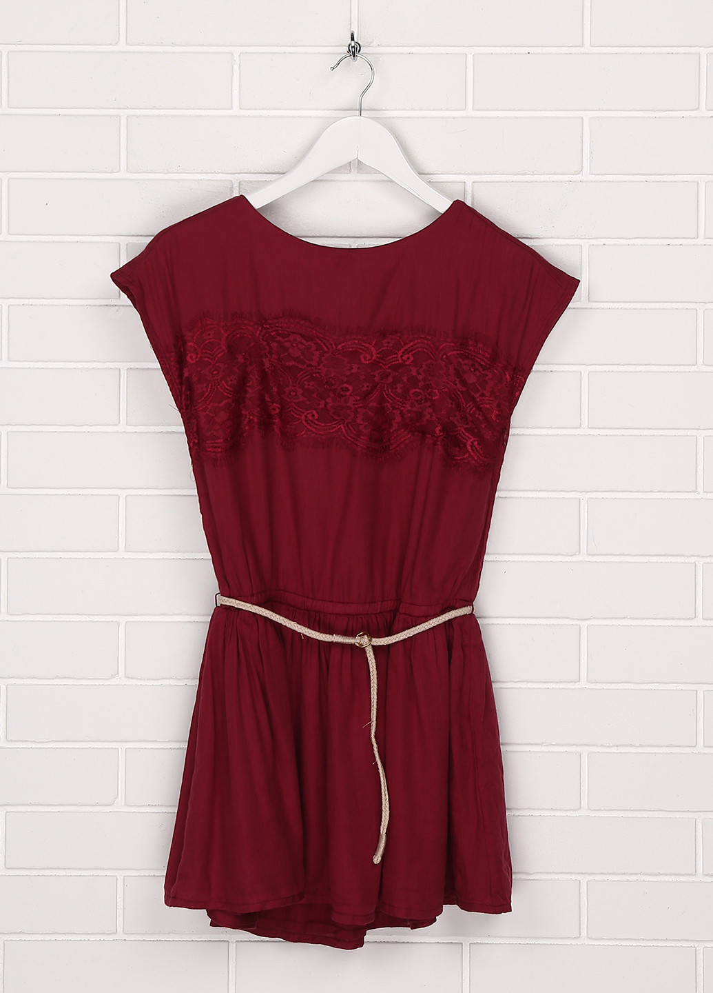 Бордовое платье ZY (130045834)