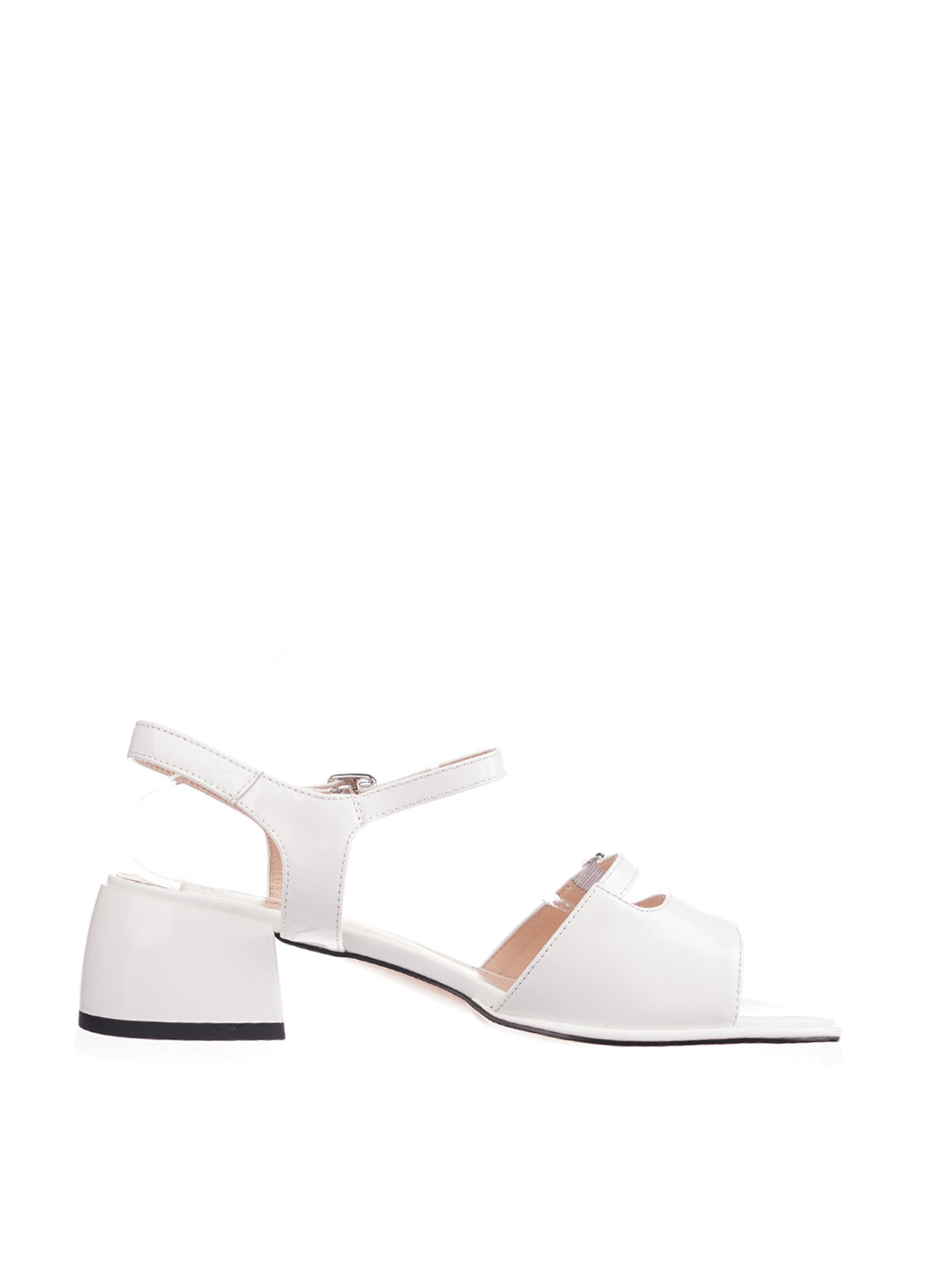 Белые босоножки Blizzarini с ремешком лаковые