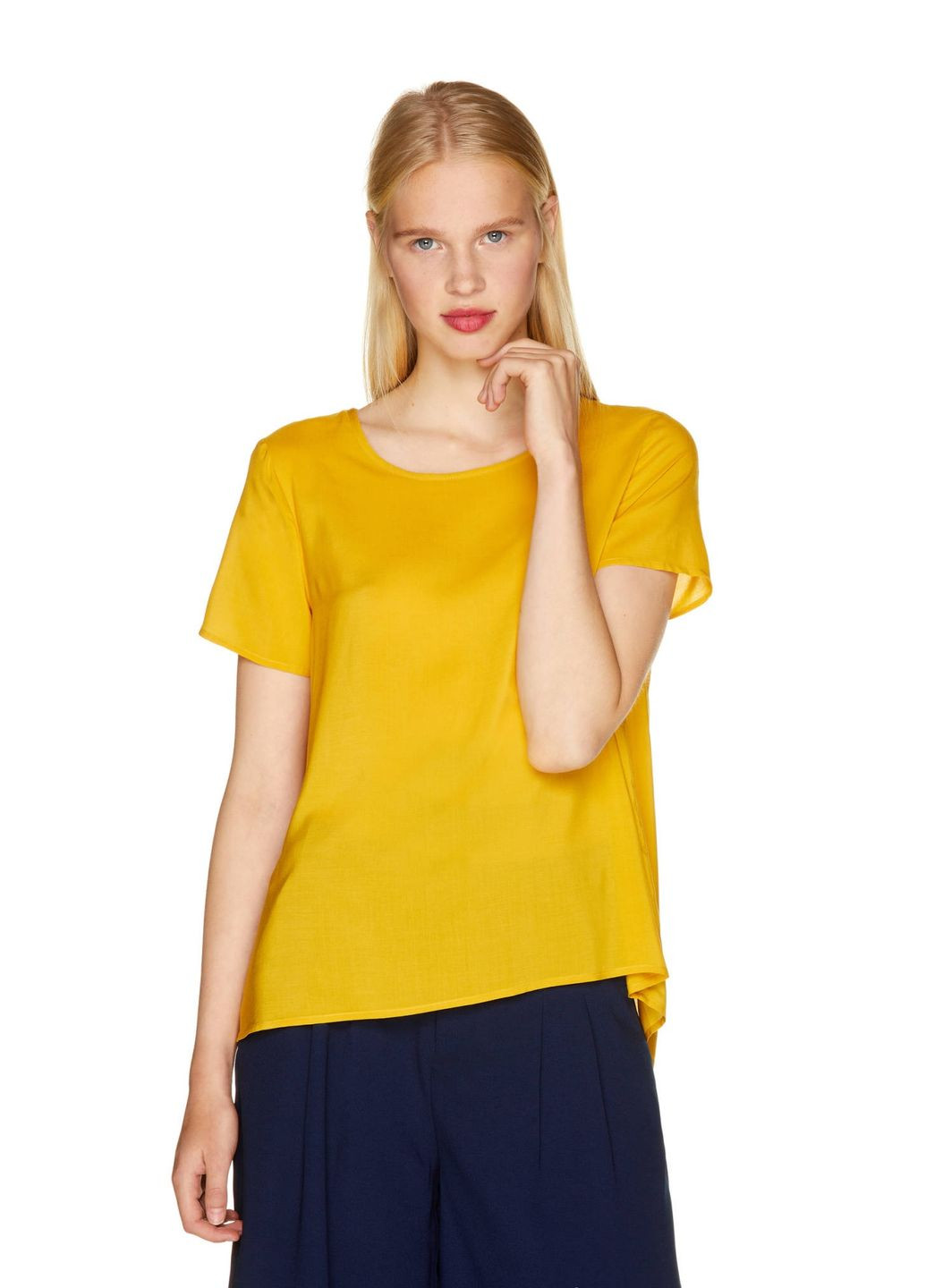 Желтая демисезонная блуза United Colors of Benetton