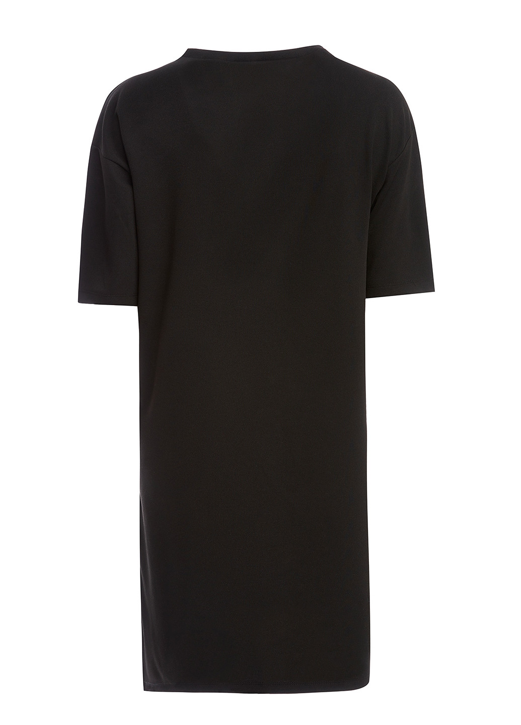 Черное кэжуал платье платье-футболка DeFacto