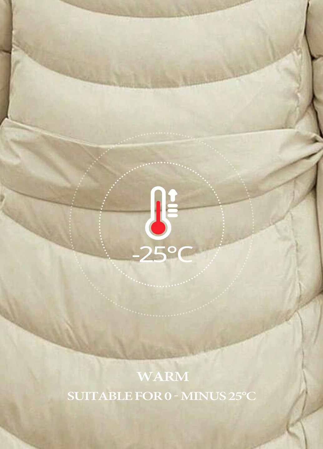 Бежевая зимняя куртка SHEIN