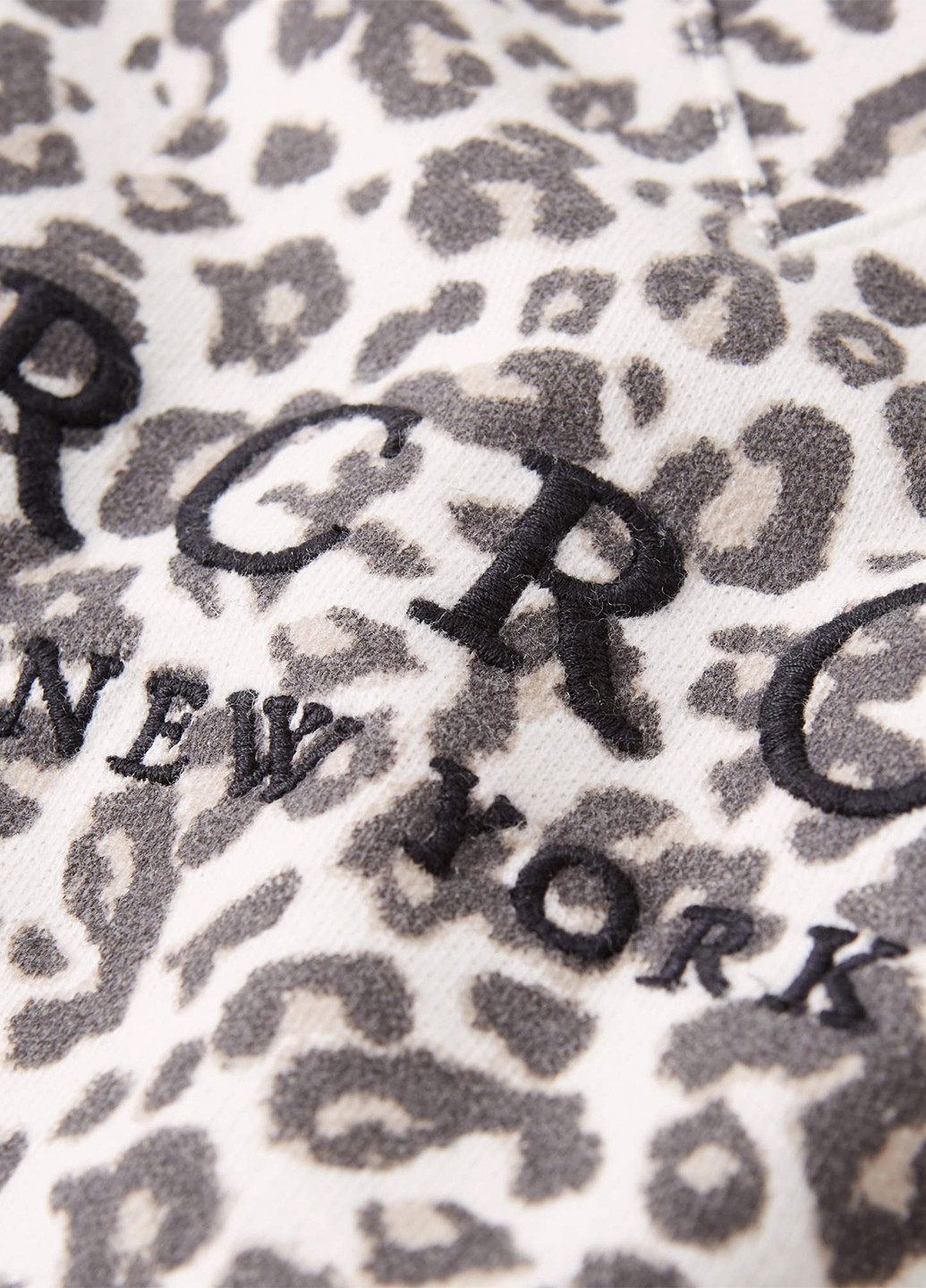 Свитшот Abercrombie & Fitch - Прямой крой леопардовый молочный кэжуал хлопок, флис - (204017830)