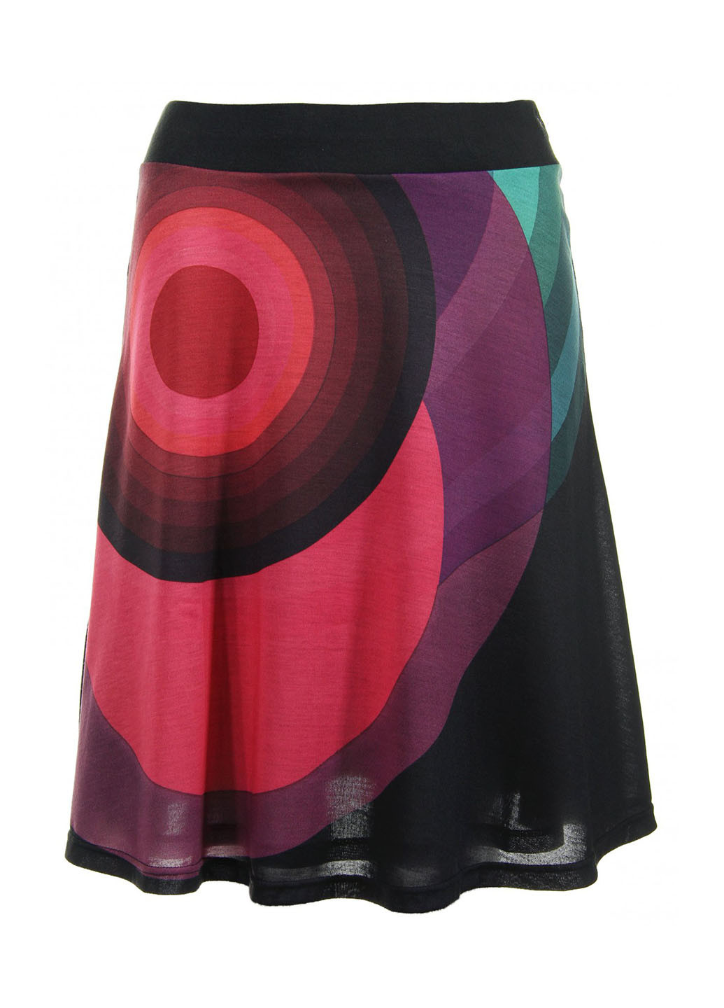 Черная кэжуал с геометрическим узором юбка Desigual клешированная