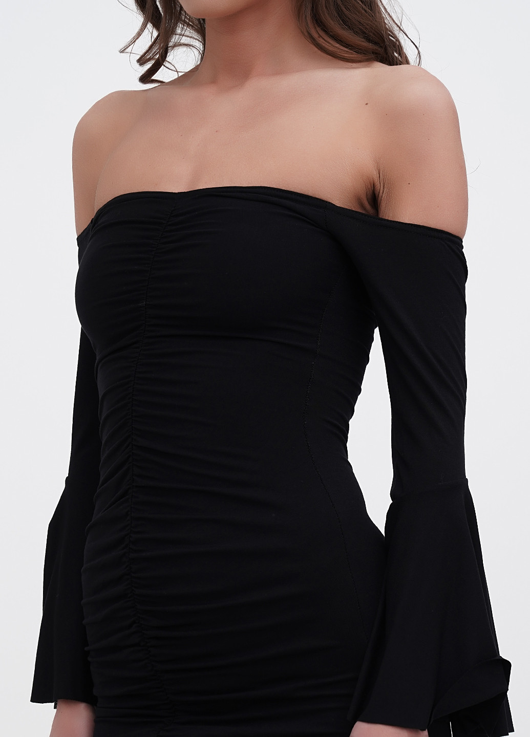 Черное вечернее платье футляр Asos однотонное