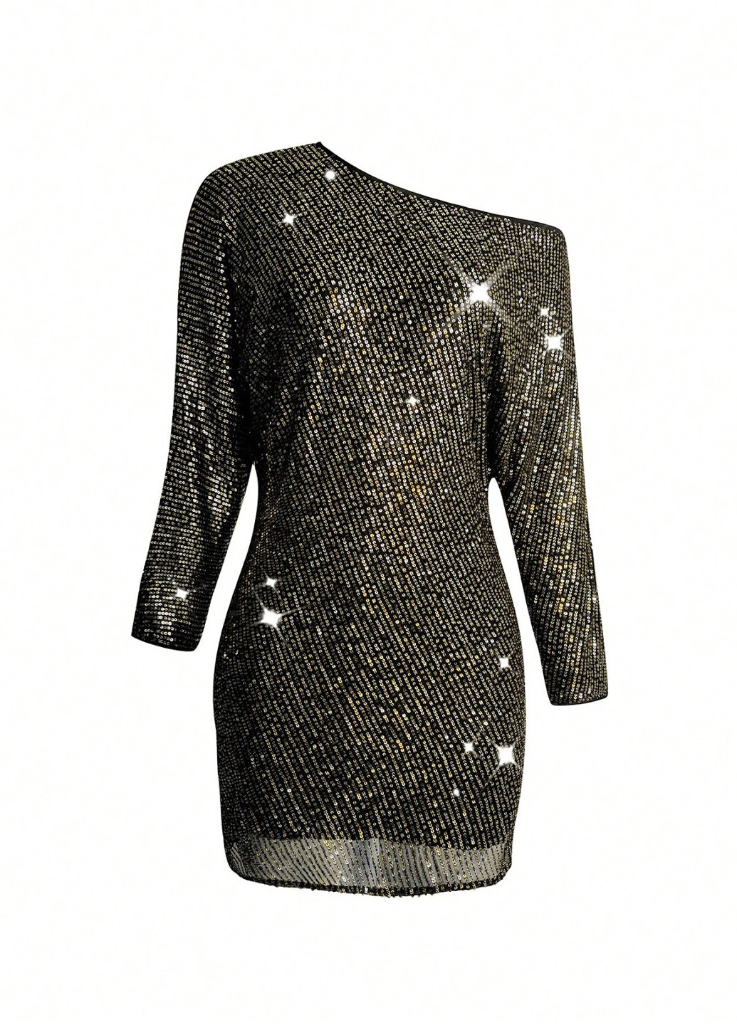 Комбінована коктейльна сукня SHEIN однотонна