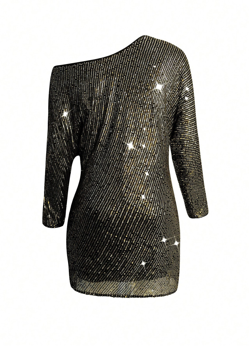 Комбінована коктейльна сукня SHEIN однотонна