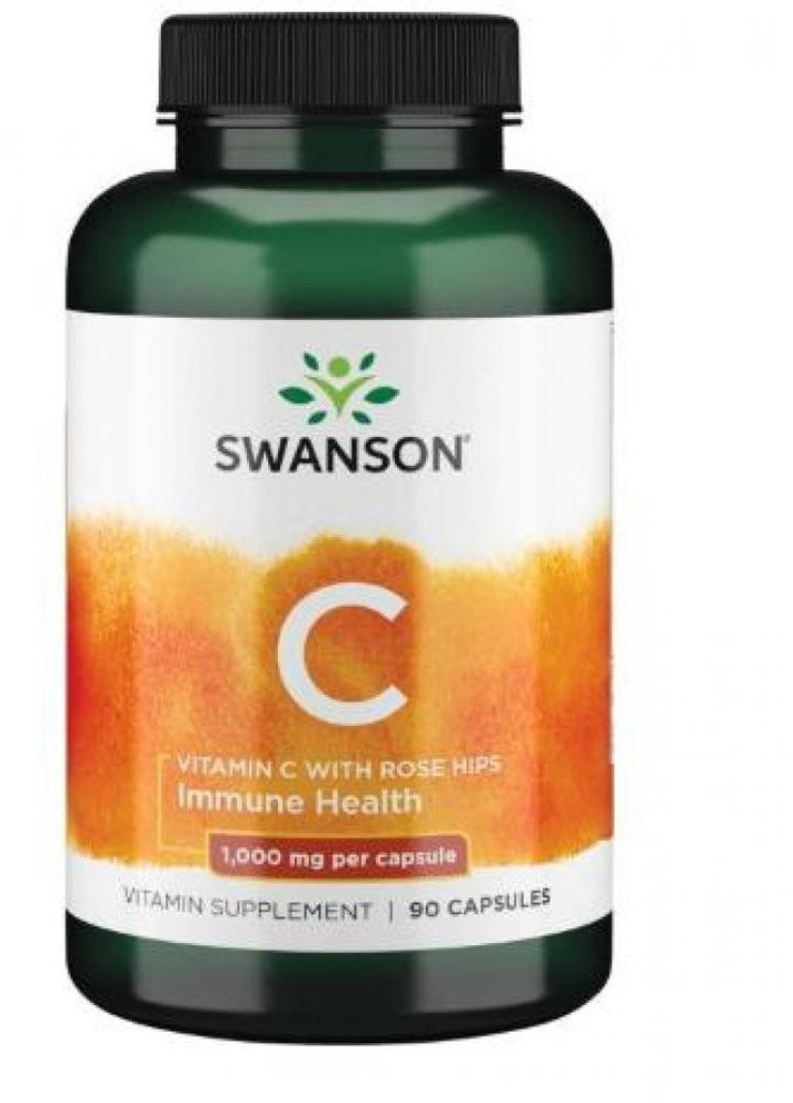 Витамин С Vitamin C with Rose Hips 1000 mg 90 caps Swanson (232599773)