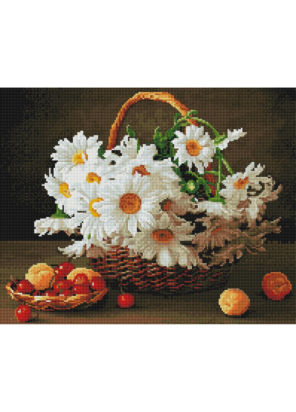 Алмазная мозаика "Ромашки в корзине" 40х50 см Brushme (219025117)