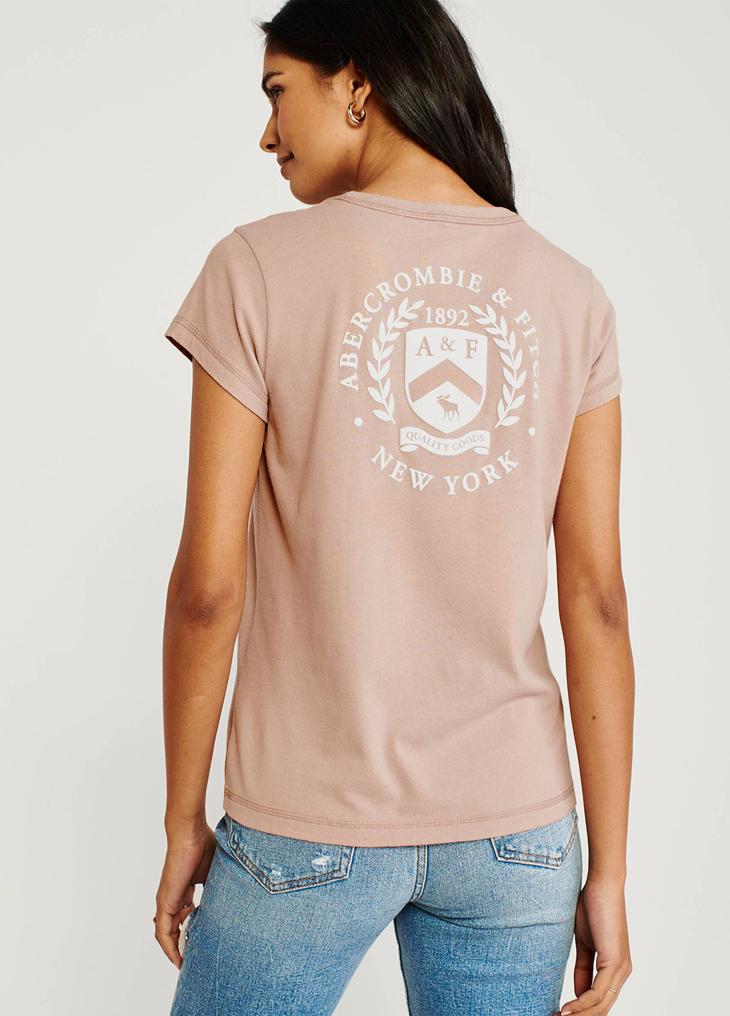 Світло-рожева літня футболка Abercrombie & Fitch
