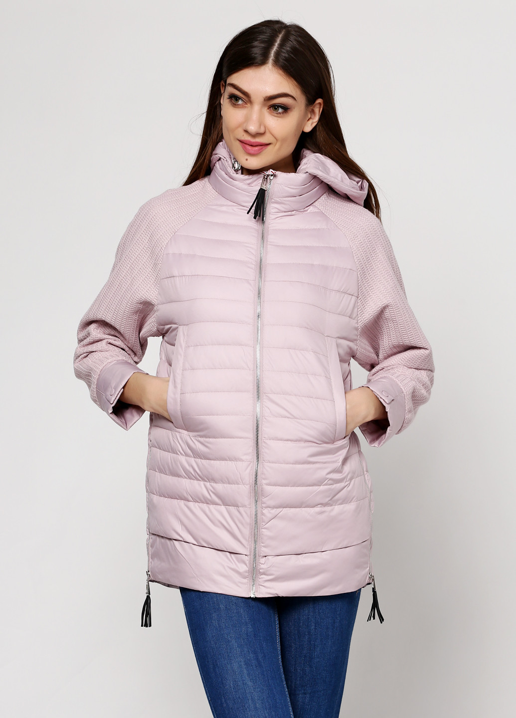 Розовая демисезонная куртка FineBabyCat