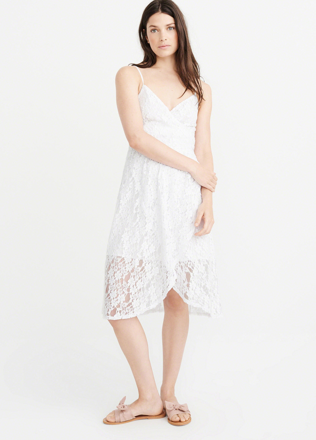 Белое кэжуал платье Abercrombie & Fitch