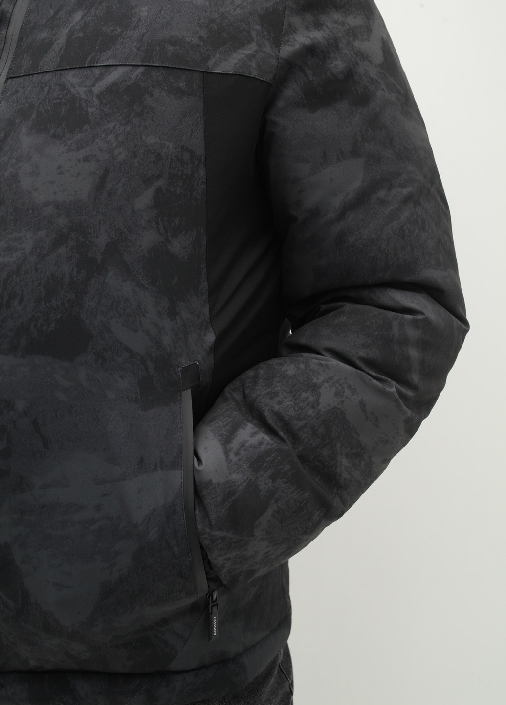 Темно-сіра зимня куртка No Brand