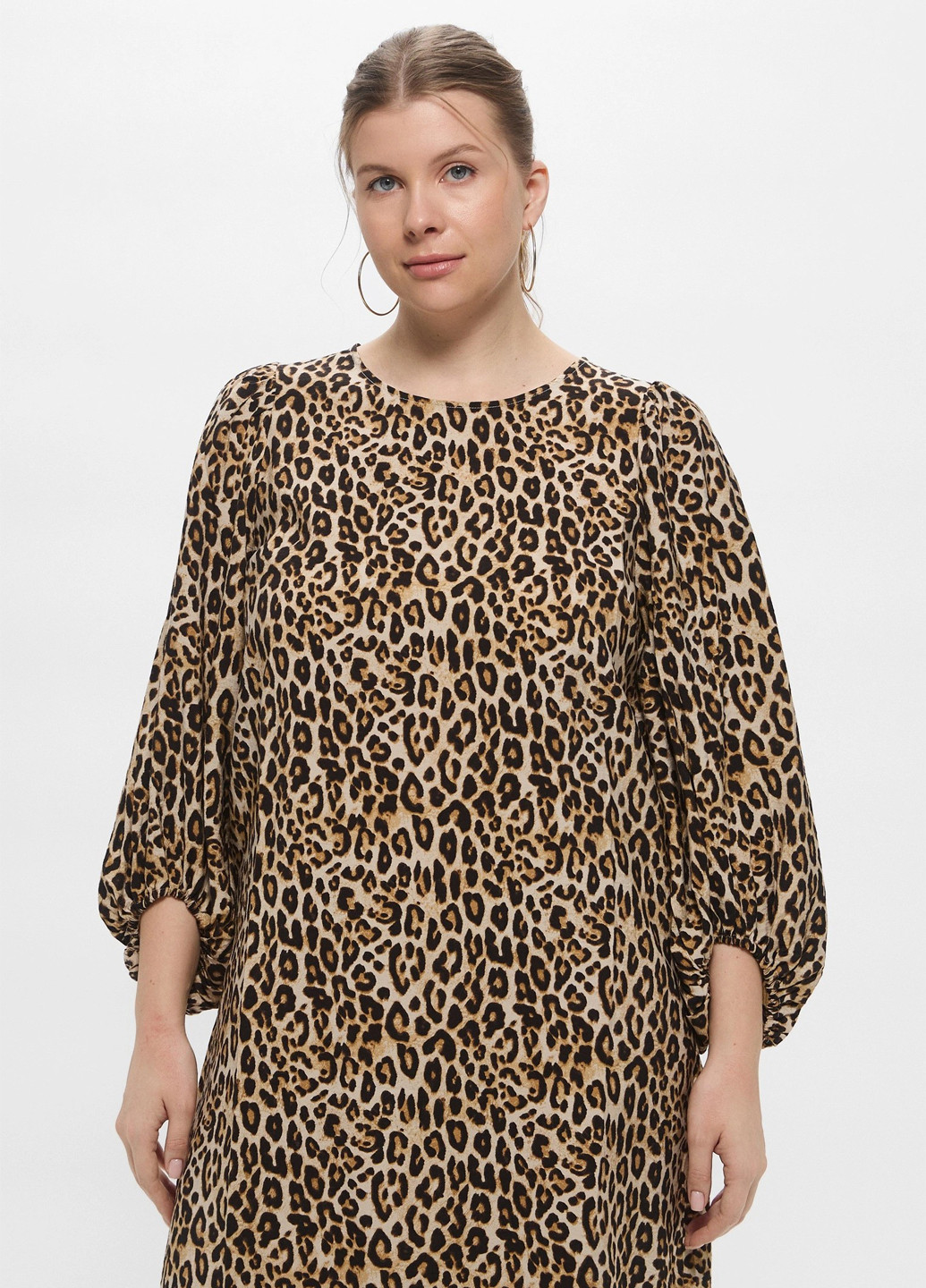 Коричнева кежуал сукня H&M леопардовий