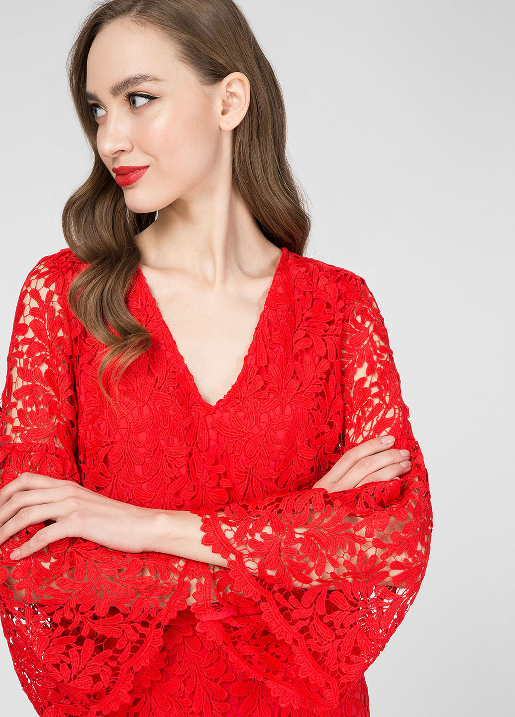 Красное кэжуал платье а-силуэт Trussardi Jeans однотонное