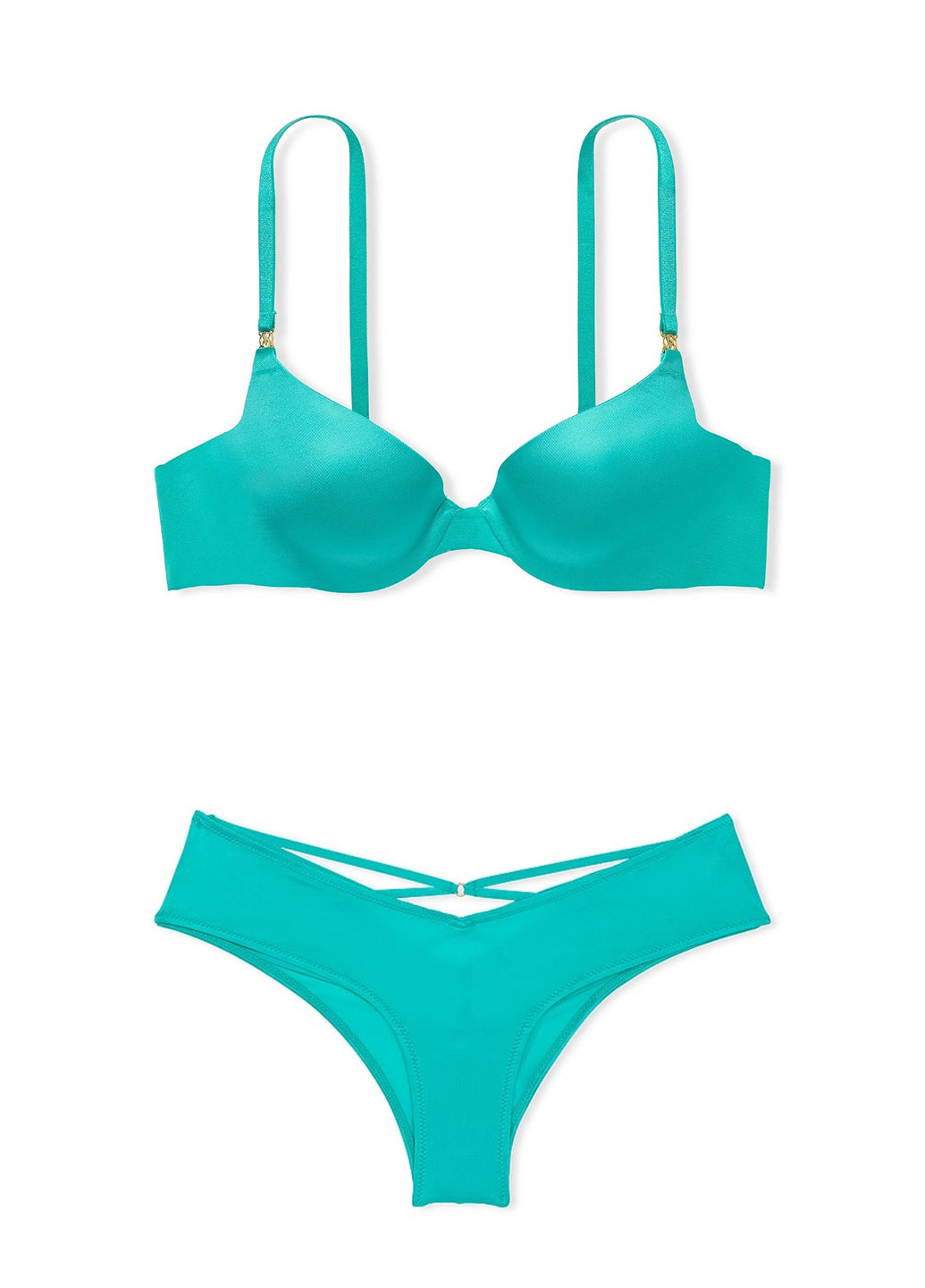 Бирюзовый демисезонный комплект (бюстгальтер, трусики) Victoria's Secret