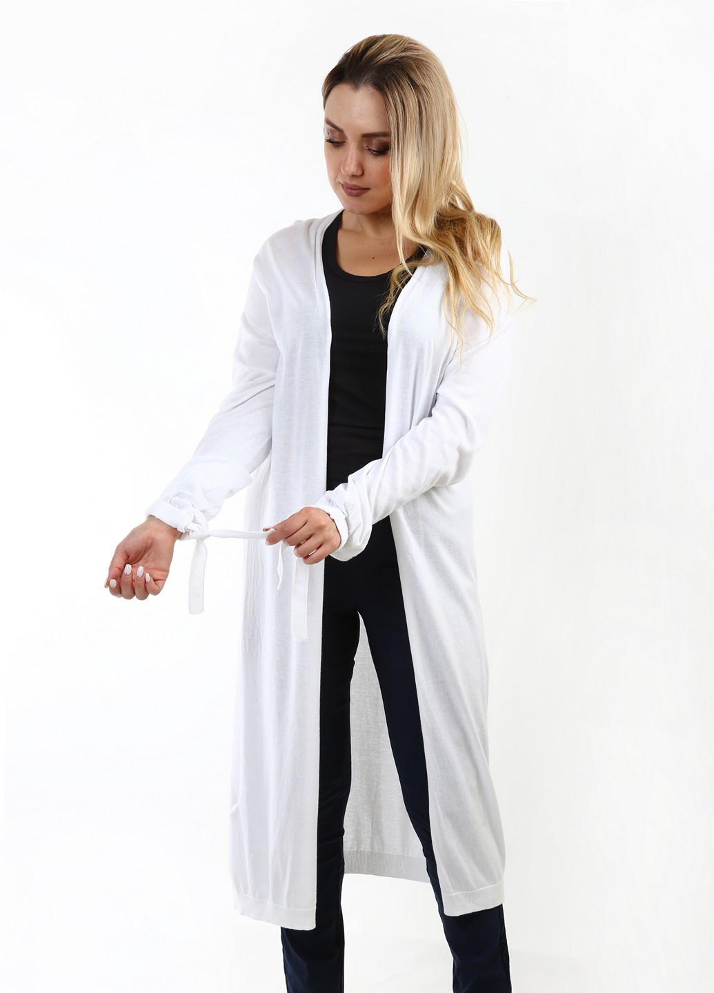 Белый демисезонный кардиган Stefanel