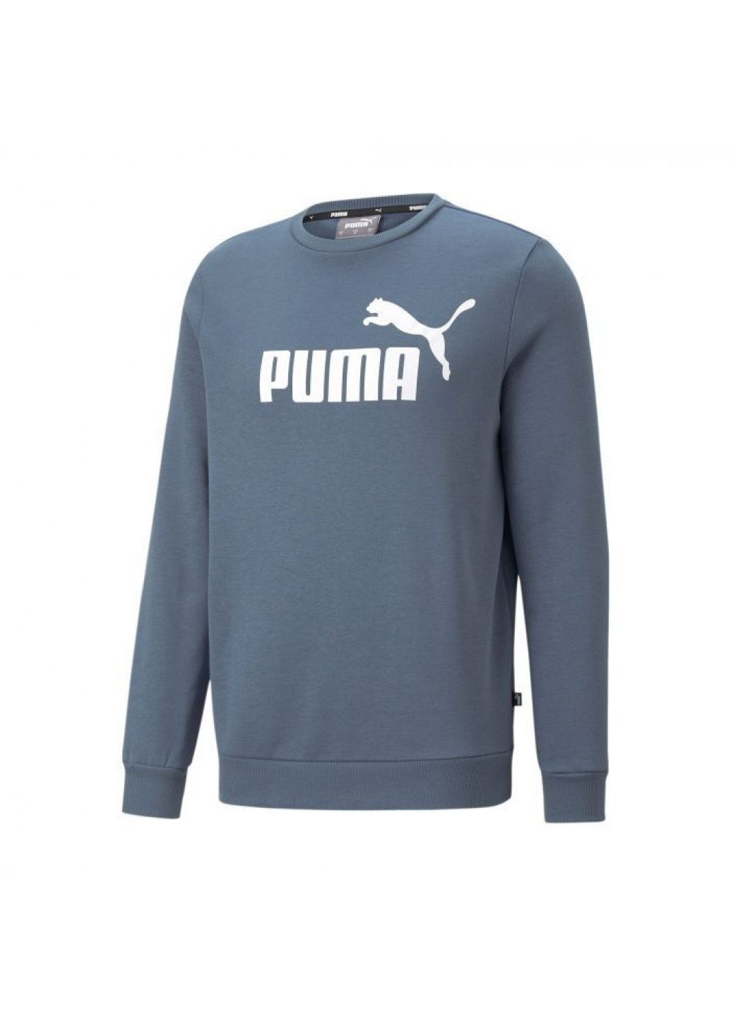 Свишот Puma - Прямой крой логотип синий спортивный хлопок - (256008696)