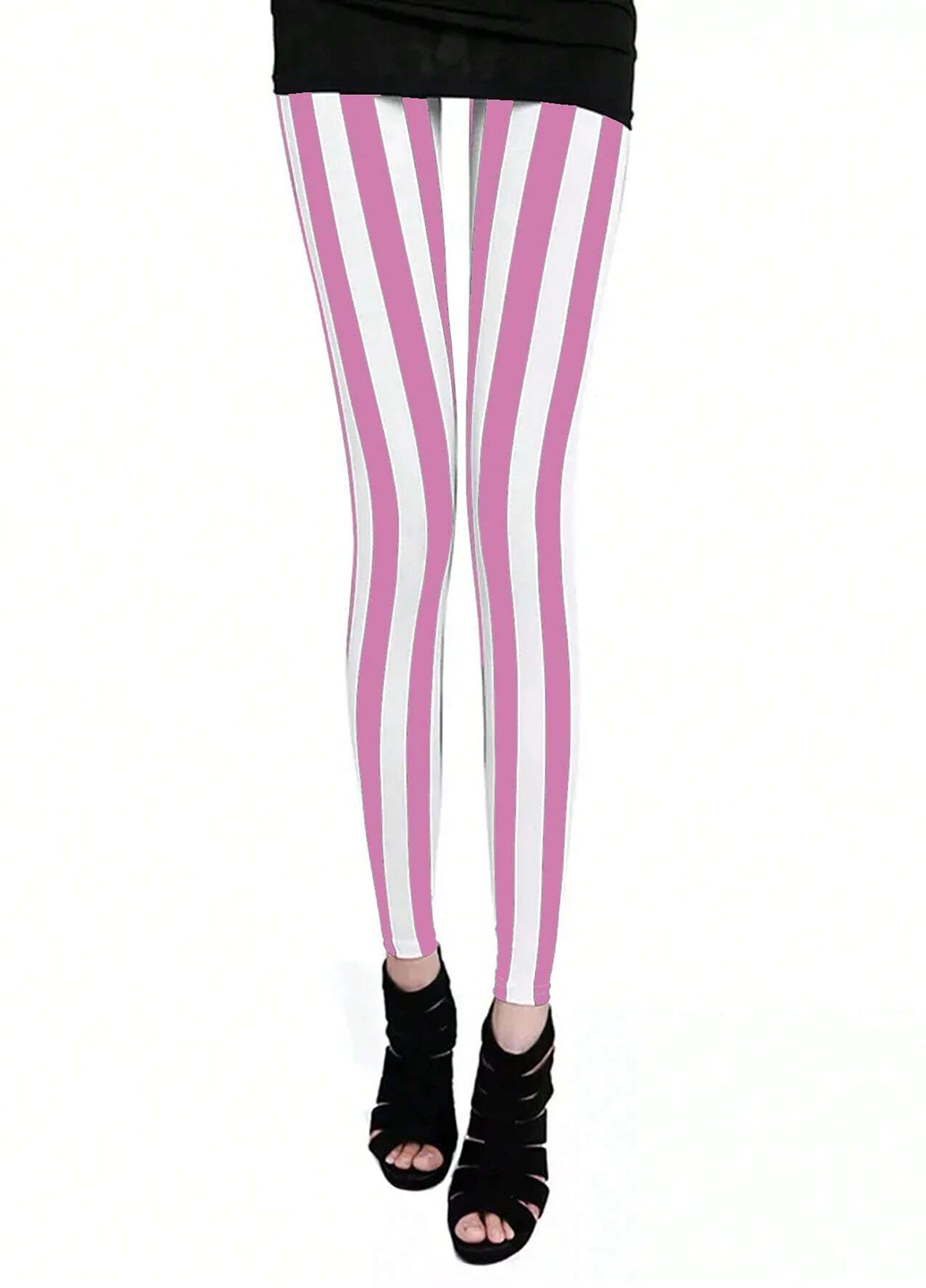Розовые демисезонные леггинсы SHEIN