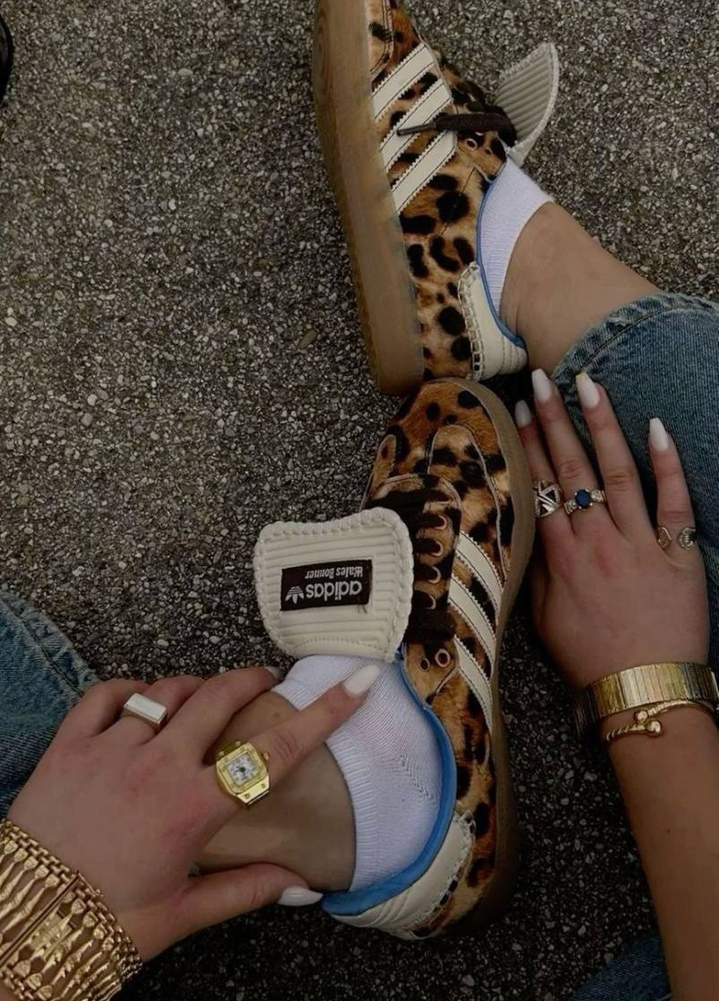 Кроссовки No Brand Samba x Wales Bonner комбинированные демисезоны (323777929)