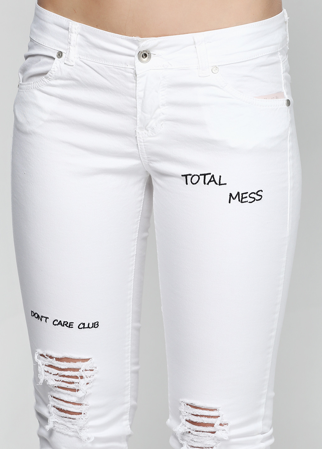 Белые кэжуал демисезонные брюки Moda Italia